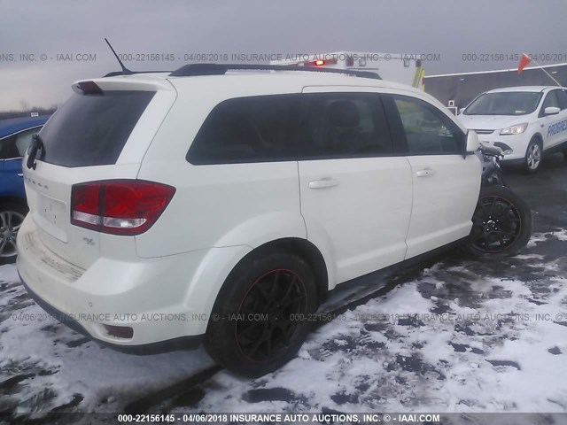 3C4PDDEG0DT518683 - 2013 DODGE JOURNEY R/T WHITE photo 4