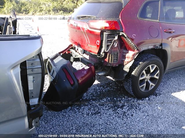 1C4PJMBS9EW211557 - 2014 JEEP CHEROKEE TRAILHAWK 红色 照片 6