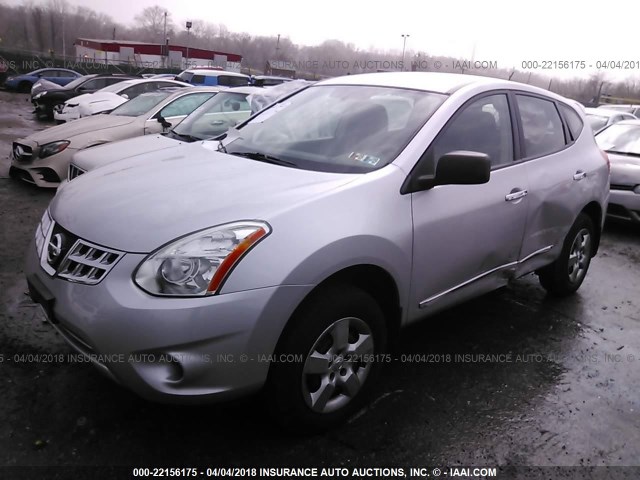 JN8AS5MV2DW643345 - 2013 NISSAN ROGUE S/SV SILVER photo 2