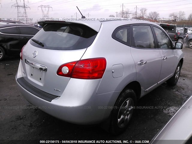 JN8AS5MV2DW643345 - 2013 NISSAN ROGUE S/SV SILVER photo 4