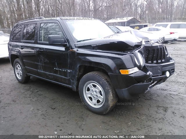 1C4NJRBB7HD179518 - 2017 JEEP PATRIOT SPORT BLACK photo 1