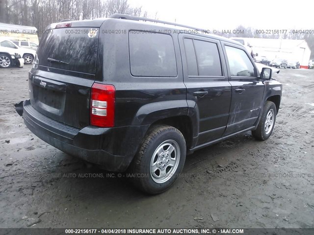 1C4NJRBB7HD179518 - 2017 JEEP PATRIOT SPORT BLACK photo 4