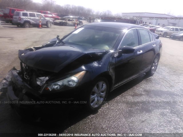 1HGCP36858A070673 - 2008 HONDA ACCORD EXL BLACK photo 2