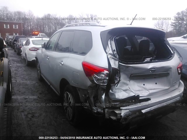 5N1DR2MM0HC651022 - 2017 NISSAN PATHFINDER S/SV/SL/PLATINUM 银色 照片 3