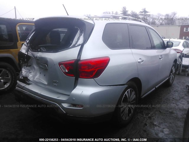 5N1DR2MM0HC651022 - 2017 NISSAN PATHFINDER S/SV/SL/PLATINUM 银色 照片 4