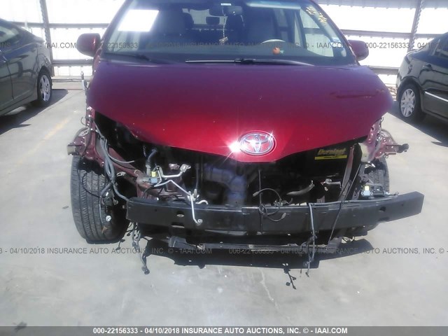 5TDYK3DC2ES520305 - 2014 TOYOTA SIENNA XLE/LIMITED RED photo 6