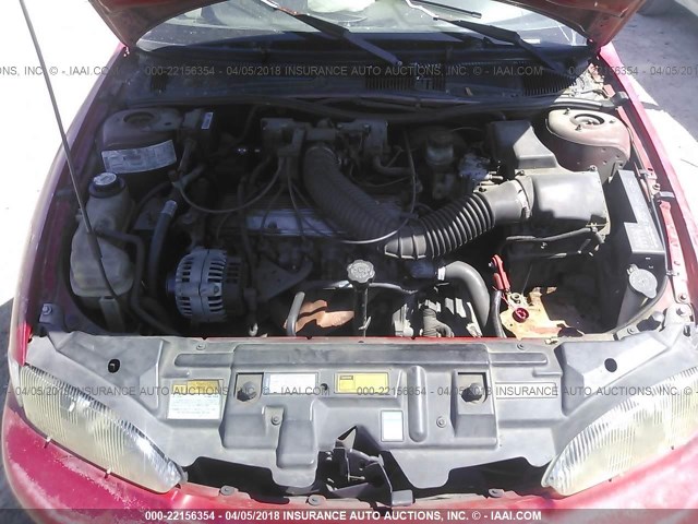 1G1JF5242T7264485 - 1996 CHEVROLET CAVALIER LS RED photo 10