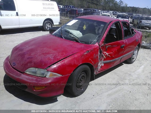 1G1JF5242T7264485 - 1996 CHEVROLET CAVALIER LS RED photo 2