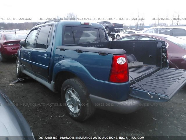 1FMZU77E21UC14080 - 2001 FORD EXPLORER SPORT TR  BLUE photo 3