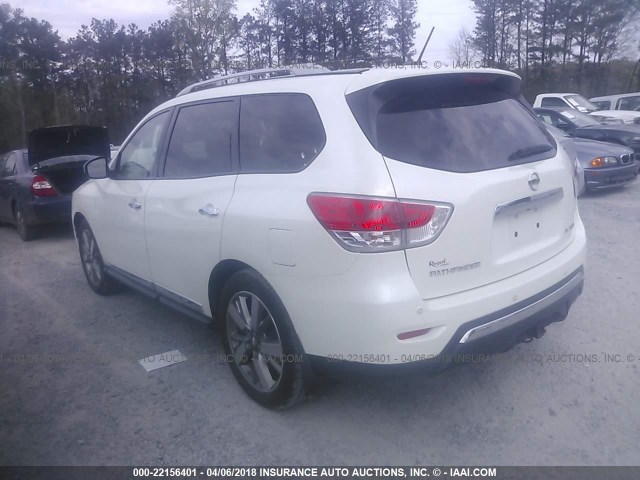 5N1AR2MN5FC625489 - 2015 NISSAN PATHFINDER S/SV/SL/PLATINUM 白色 照片 3