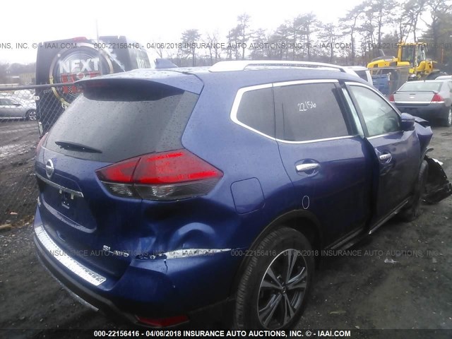 5N1AT2MV3HC821032 - 2017 NISSAN ROGUE SV/SL Dark Blue photo 4