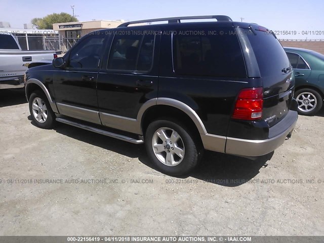 1FMZU64K03UB43503 - 2003 FORD EXPLORER EDDIE BAUER BLACK photo 3