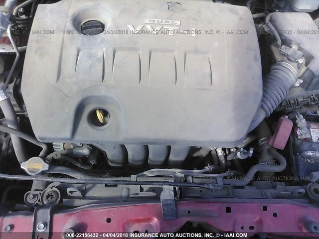 JTDBL40E09J033977 - 2009 TOYOTA COROLLA LE/XLE RED photo 10