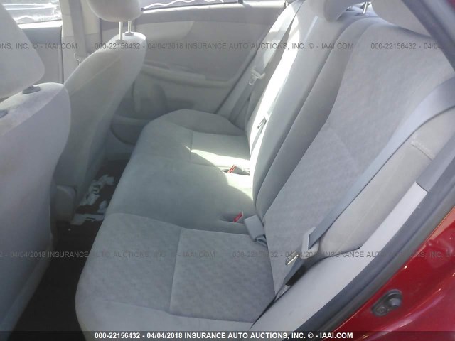 JTDBL40E09J033977 - 2009 TOYOTA COROLLA LE/XLE RED photo 8