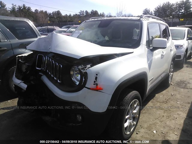 ZACCJBBT3FPB30421 - 2015 JEEP RENEGADE LATITUDE WHITE photo 2