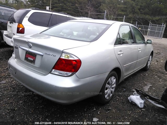 4T1BE32K45U100866 - 2005 TOYOTA CAMRY LE/XLE/SE SILVER photo 4