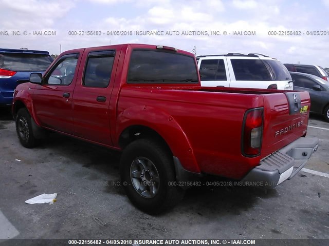 1N6ED27T64C405562 - 2004 NISSAN FRONTIER CREW CAB XE V6 RED photo 3