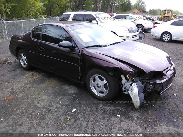 2G1WW12E839127556 - 2003 CHEVROLET MONTE CARLO LS BURGUNDY photo 1