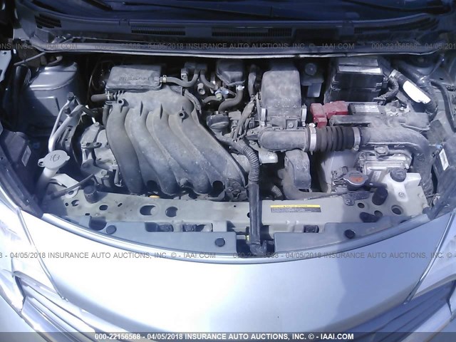3N1CE2CP9EL389964 - 2014 NISSAN VERSA NOTE S/S PLUS/SV/SL GRAY photo 10