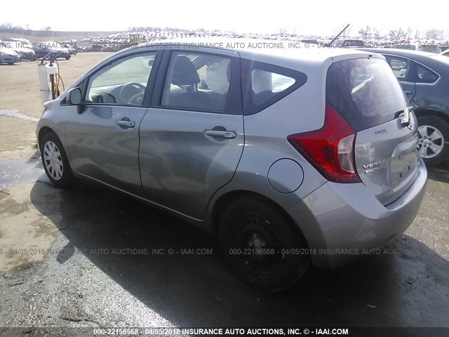 3N1CE2CP9EL389964 - 2014 NISSAN VERSA NOTE S/S PLUS/SV/SL GRAY photo 3