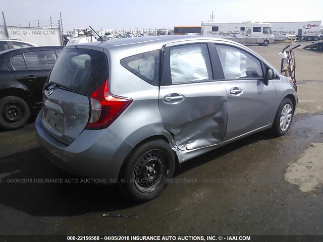 3N1CE2CP9EL389964 - 2014 NISSAN VERSA NOTE S/S PLUS/SV/SL GRAY photo 4