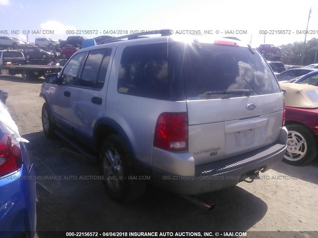 1FMZU73K43UC24723 - 2003 FORD EXPLORER XLT/XLT SPORT/NBX SILVER photo 3