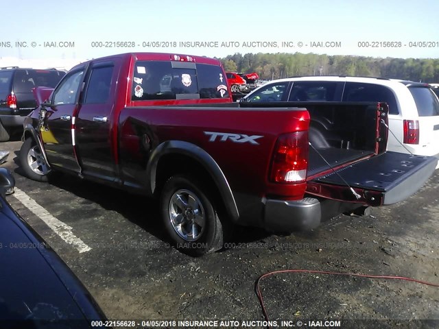 1D7RB1GT6AS106066 - 2010 DODGE RAM 1500 RED photo 3