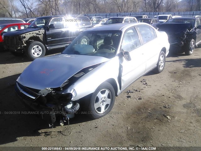 1G1ND52JX2M619660 - 2002 CHEVROLET MALIBU SILVER photo 2