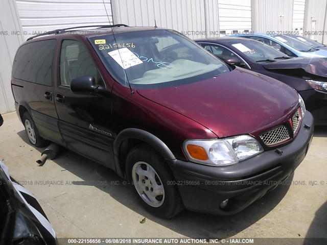 1GMDU03E72D231658 - 2002 PONTIAC MONTANA MAROON photo 1