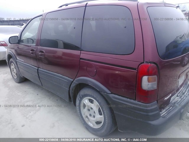 1GMDU03E72D231658 - 2002 PONTIAC MONTANA MAROON photo 3