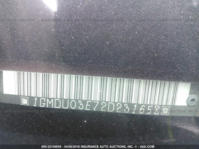 1GMDU03E72D231658 - 2002 PONTIAC MONTANA MAROON photo 9