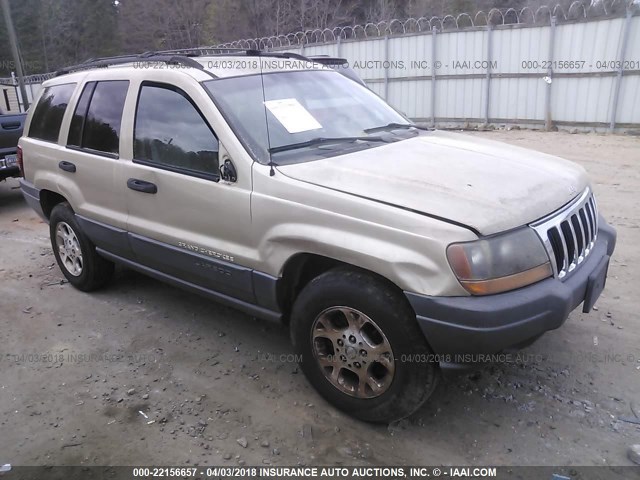 1J4GX48S21C606420 - 2001 JEEP GRAND CHEROKEE LAREDO BEIGE photo 1