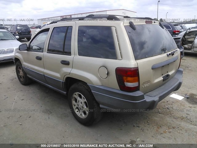 1J4GX48S21C606420 - 2001 JEEP GRAND CHEROKEE LAREDO BEIGE photo 3