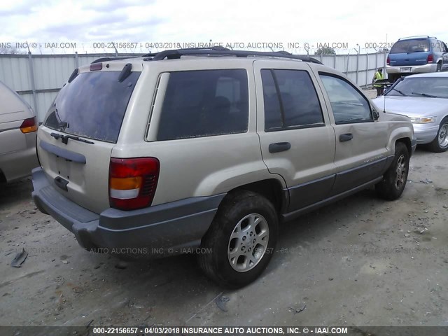 1J4GX48S21C606420 - 2001 JEEP GRAND CHEROKEE LAREDO BEIGE photo 4