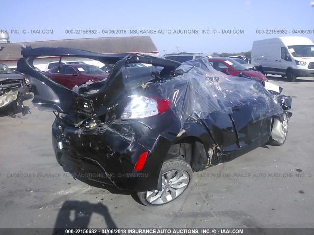 KMHTC6AD4DU146548 - 2013 HYUNDAI VELOSTER BLACK photo 4