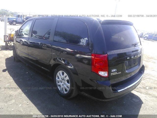 2C4RDGBG2ER321808 - 2014 DODGE GRAND CARAVAN SE BLACK photo 3