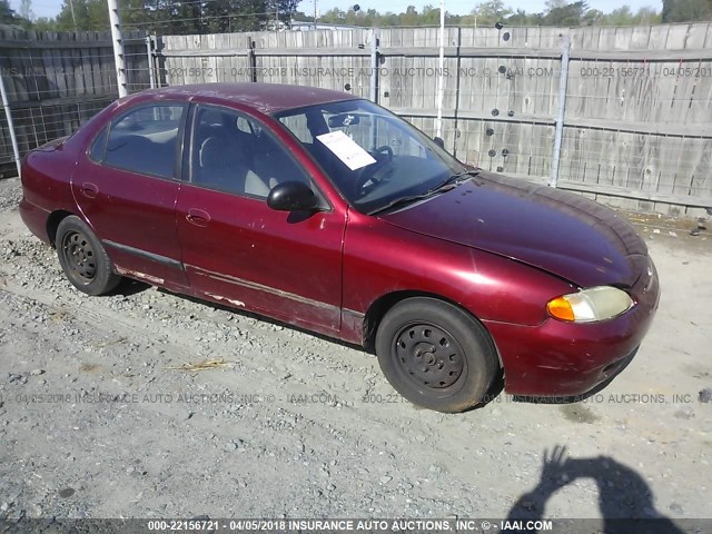 KMHJF24M5WU689235 - 1998 HYUNDAI ELANTRA MAROON photo 1