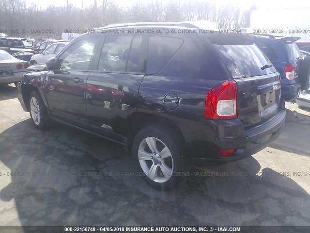 1J4NF1FB8BD187626 - 2011 JEEP COMPASS SPORT BLACK photo 3