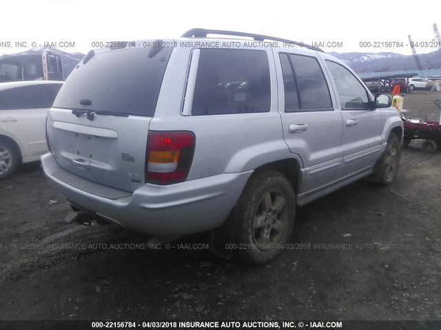 1J8GW68J54C354266 - 2004 JEEP GRAND CHEROKEE OVERLAND SILVER photo 4