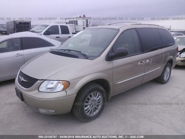 2C8GT64L43R217508 - 2003 CHRYSLER TOWN & COUNTRY LIMITED TAN photo 2