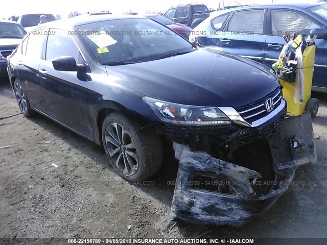 1HGCR2F57FA138267 - 2015 HONDA ACCORD SPORT BLACK photo 1