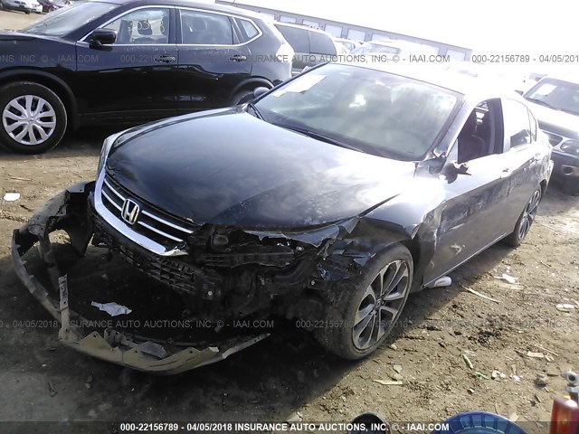 1HGCR2F57FA138267 - 2015 HONDA ACCORD SPORT 黑色 照片 2