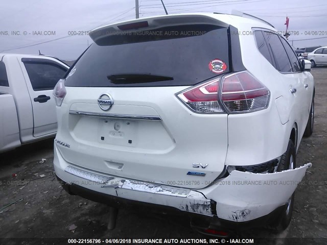 5N1AT2MT3EC870998 - 2014 NISSAN ROGUE S/SL/SV WHITE photo 6