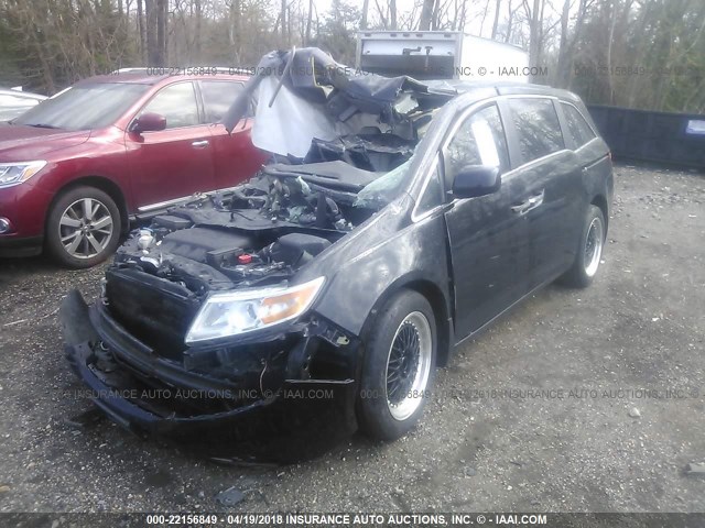 5FNRL5H68CB103614 - 2012 HONDA ODYSSEY EXL შავი ფოტო 2