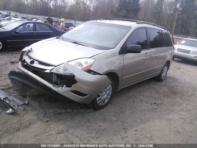 5TDZA23C46S469426 - 2006 TOYOTA SIENNA CE/LE GOLD photo 2