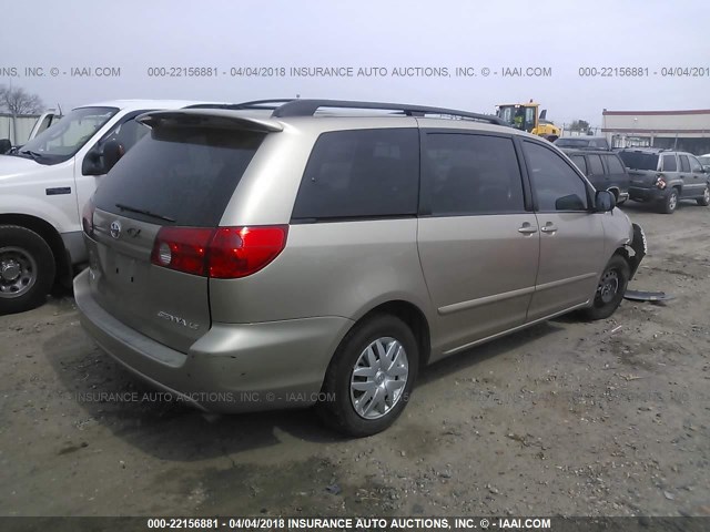 5TDZA23C46S469426 - 2006 TOYOTA SIENNA CE/LE GOLD photo 4