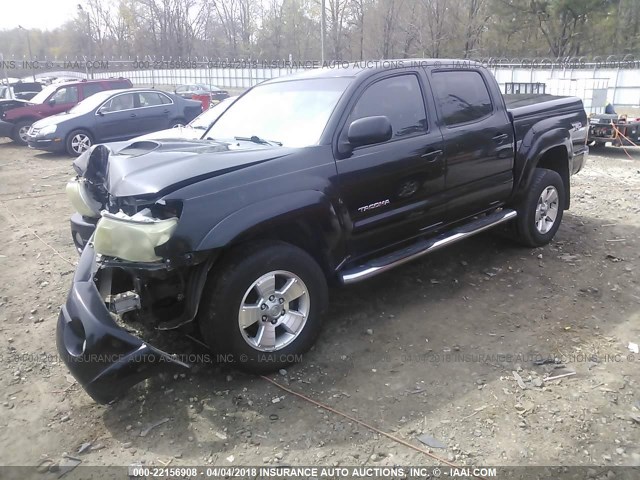 3TMJU62N85M007030 - 2005 TOYOTA TACOMA DOUBLE CAB PRERUNNER BLACK photo 2