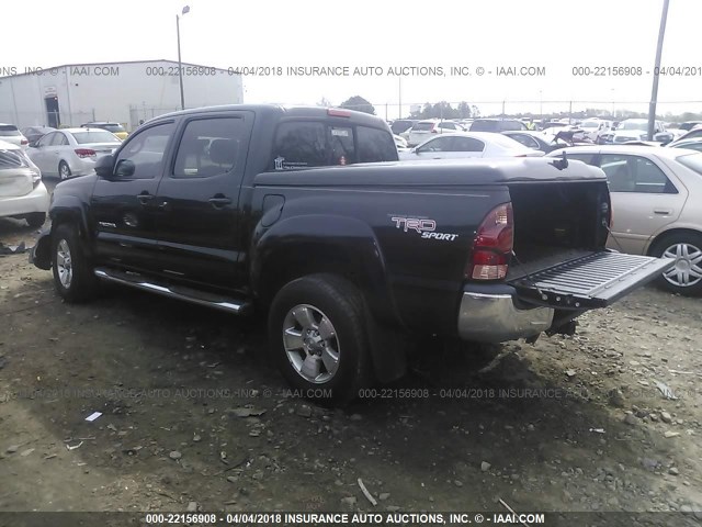 3TMJU62N85M007030 - 2005 TOYOTA TACOMA DOUBLE CAB PRERUNNER BLACK photo 3