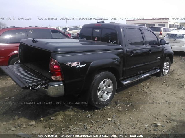 3TMJU62N85M007030 - 2005 TOYOTA TACOMA DOUBLE CAB PRERUNNER BLACK photo 4