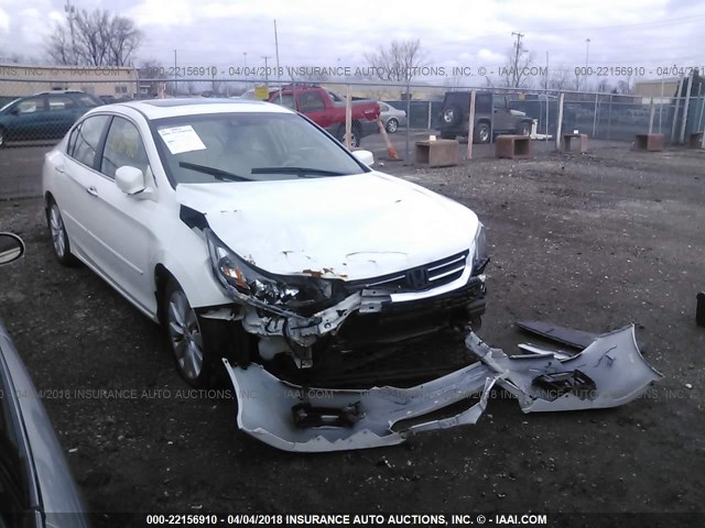 1HGCR2F81DA116238 - 2013 HONDA ACCORD EXL WHITE photo 1